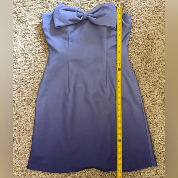 Rene Ruiz Purple Bow Strapless Mini Dress size 4 cocktail prom gown - Picture 8 of 12